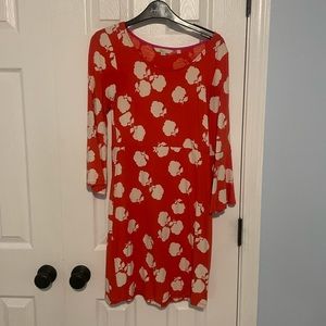 Red Flower Boden Dress